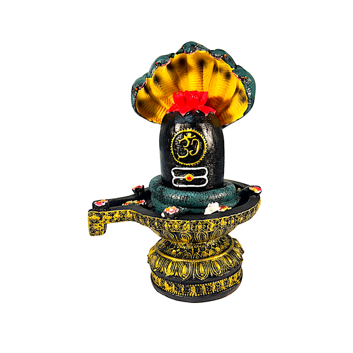 Shiviling 10 Inch with Naagraj and Flower on Top