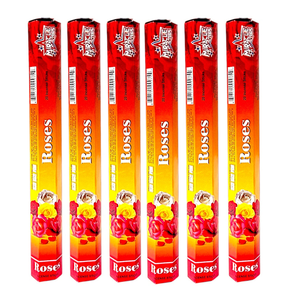 Miracle 365 Roses Incense Sticks (6 tubes of 20 sticks) - view 2