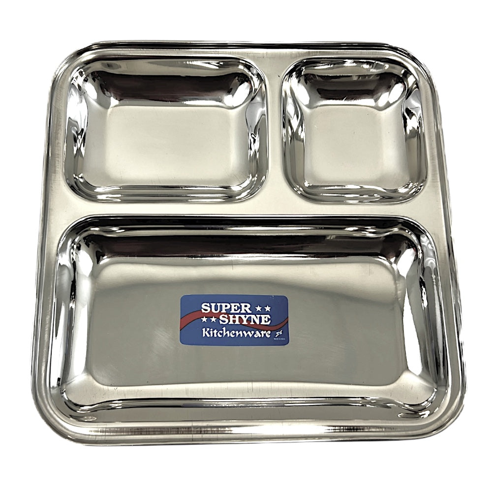 Lunch Tray Junior 9.5 Inch Square 3 Sectional - view 4
