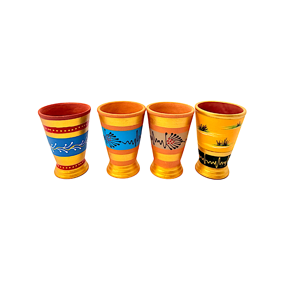 Clay Glass Painted Per pc (Design and color may vary)