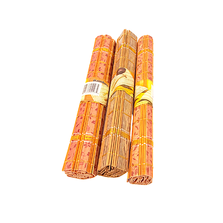 Bamboo Mat Set of 6 Mixed Colors