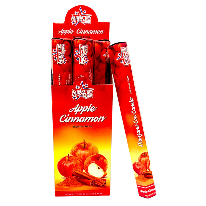 Miracle 365 Apple Cinnamon Incens Sticks (6 tubes of 20 sticks) - view 2