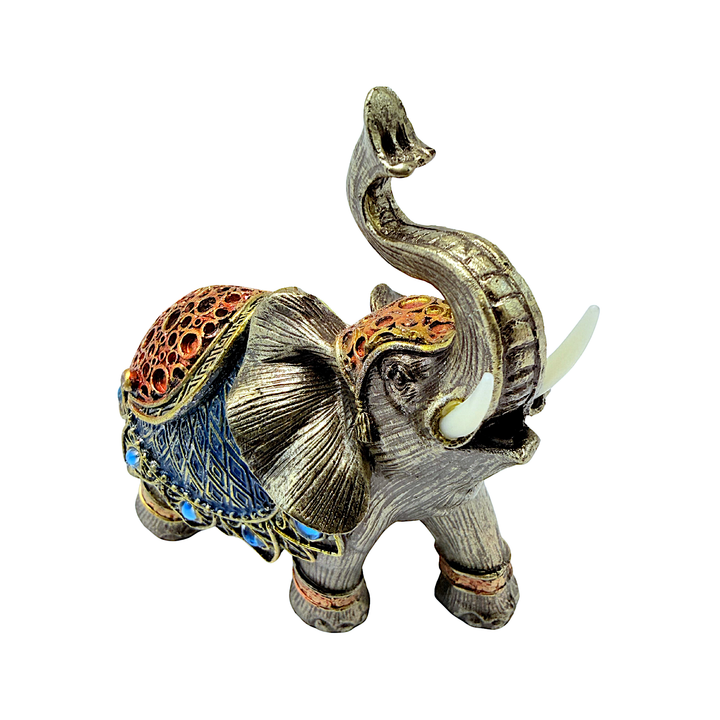 Elephant with Blue Stone Decoration 10 Inch - view 3