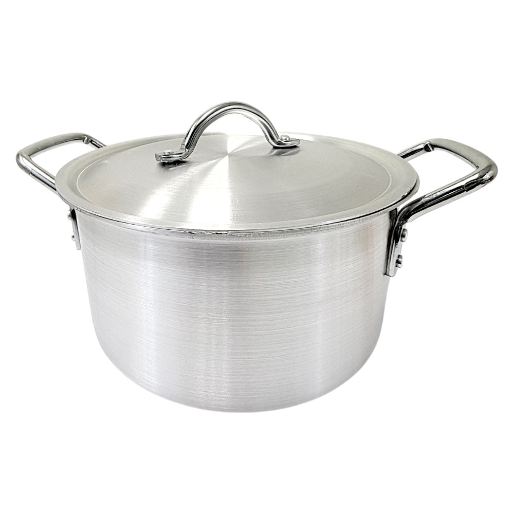 Aluminum Pot with Lid 8.6Qt, 8.1L 3mm W 11.25 Inch H:5 Inch