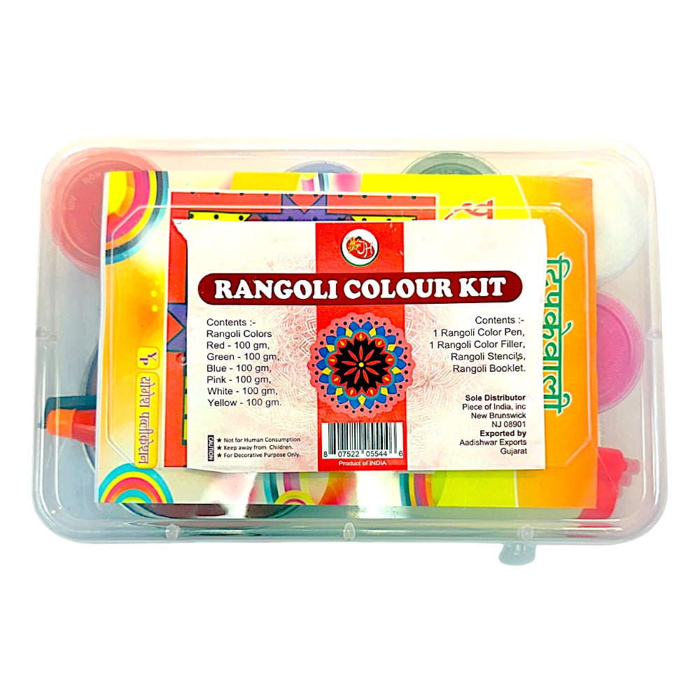 Rangoli Color Kit with Stencil, Filler and Pen