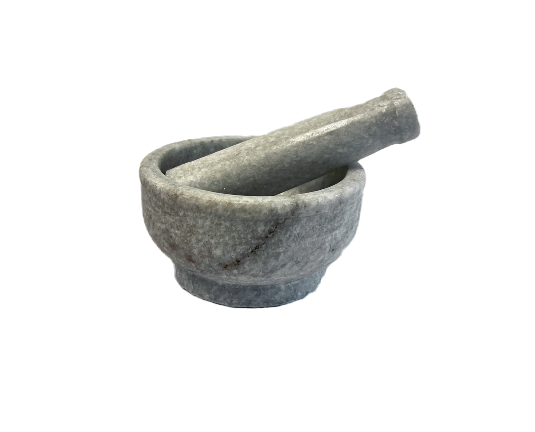 Pestel Mortar White Marble 5 Inch