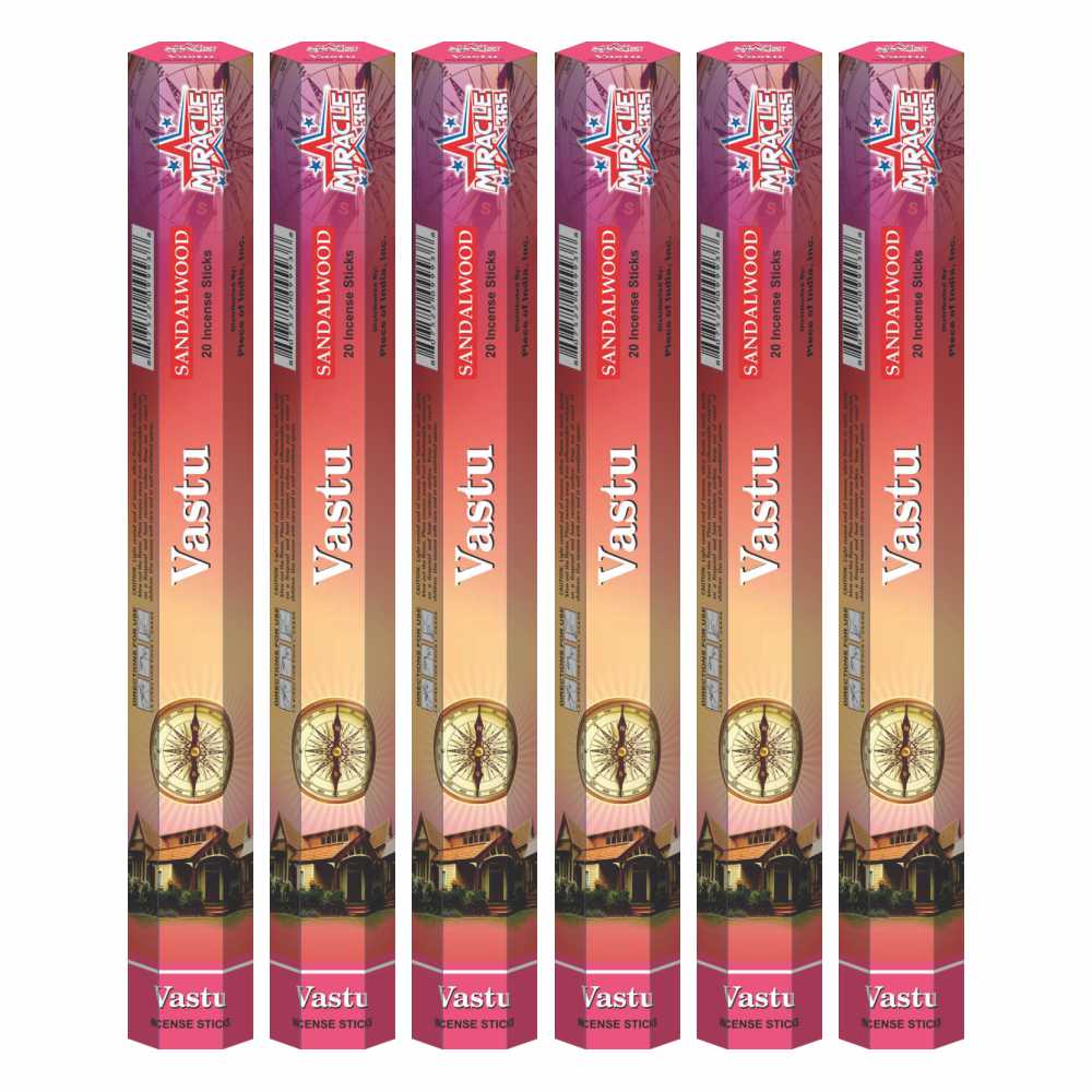 Miracle 365 Vastu Incense (6 tubes of 20 sticks) Frag Sandalwood - view 2