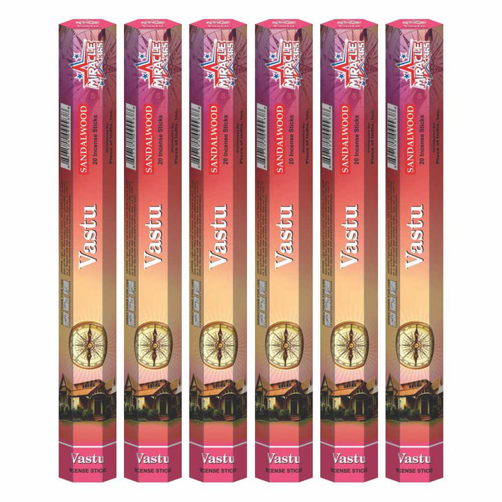 Miracle 365 Vastu Incense (6 tubes of 20 sticks) Frag Sandalwood - view 2