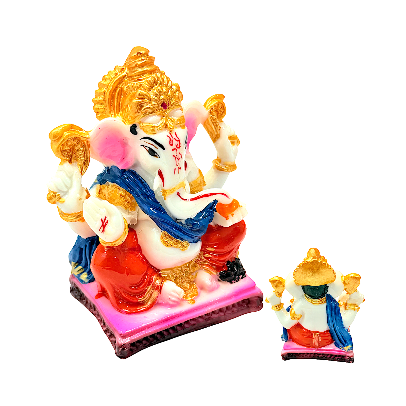 Lord Ganesh 4 Inch Marble Dust Idol - view 2