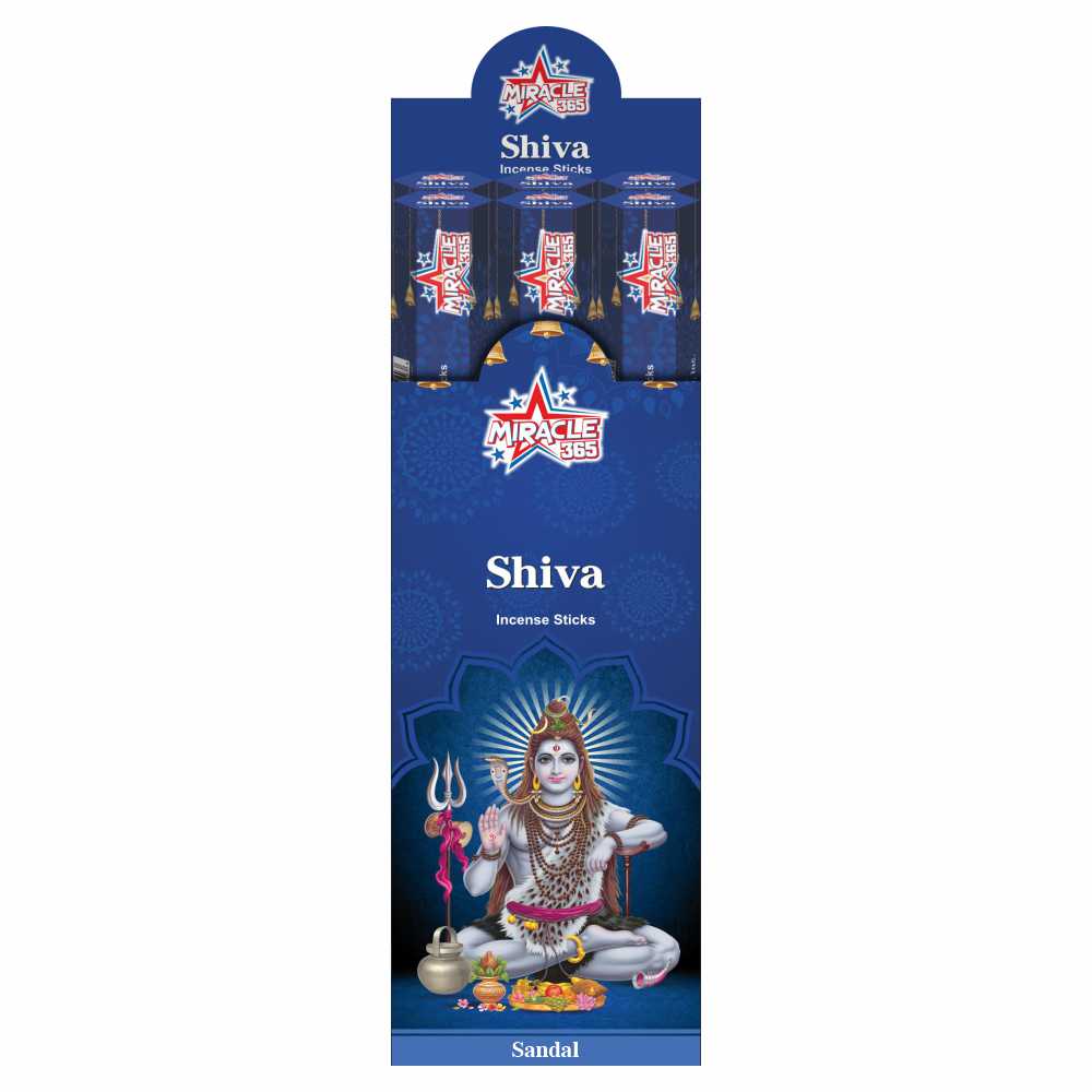 Miracle 365 Shiv Incense (6 hex tubes*20sticks)