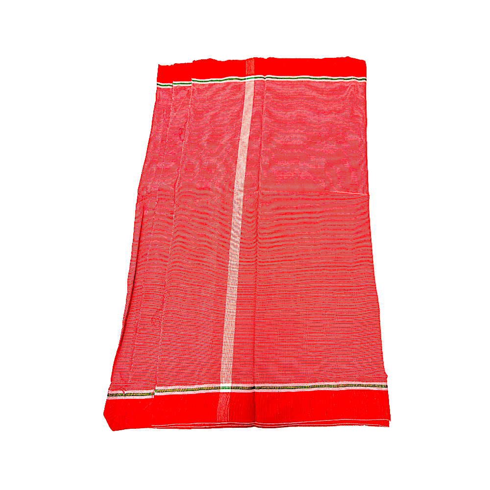 Red Gamcha Cotton 56x24 Inch, Each - view 2