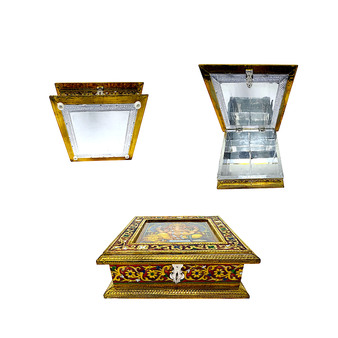 Box Meena Brass or Silver Finish 8 Inch*8 Inch - view 4