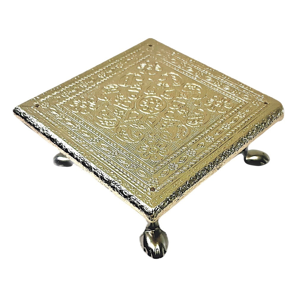 6 Inch Bajat (pedestal) Wood and German Silver