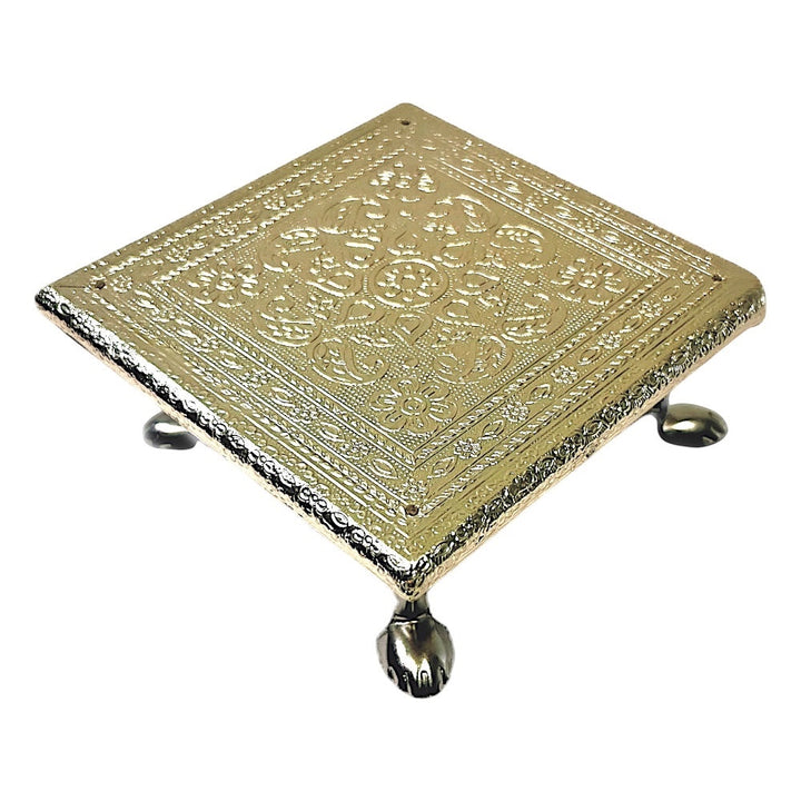 6 Inch Bajat (pedestal) Wood and German Silver