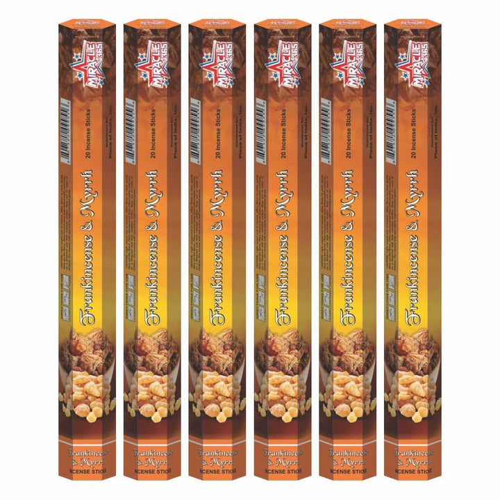 Miracle 365 Frankincense and Myrrh Incense (6 tubes of 20 sticks) - view 2