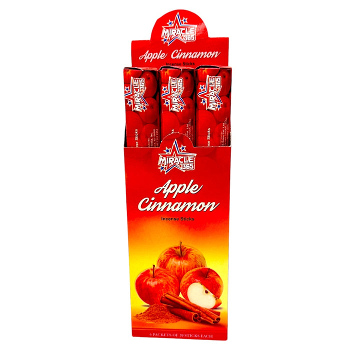 Miracle 365 Apple Cinnamon Incens Sticks (6 tubes of 20 sticks)