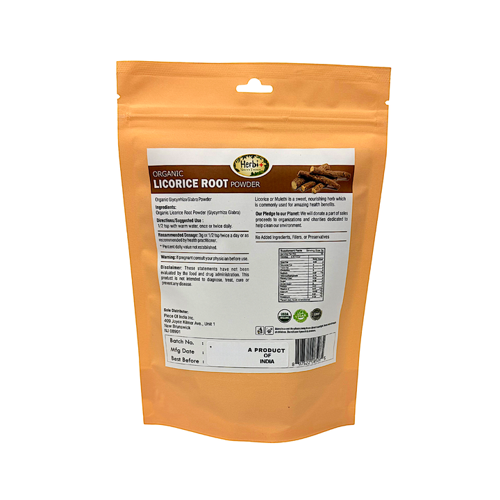 Organic Herbi Plus Licorice Root Powder 200 g 7 oz - view 2