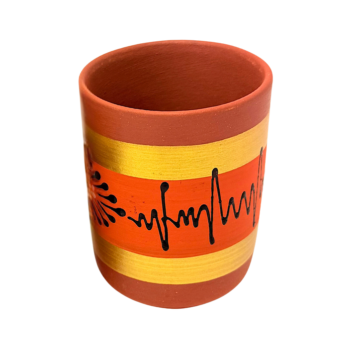 Clay Glass Painted 3515 (Price per glass) - view 3