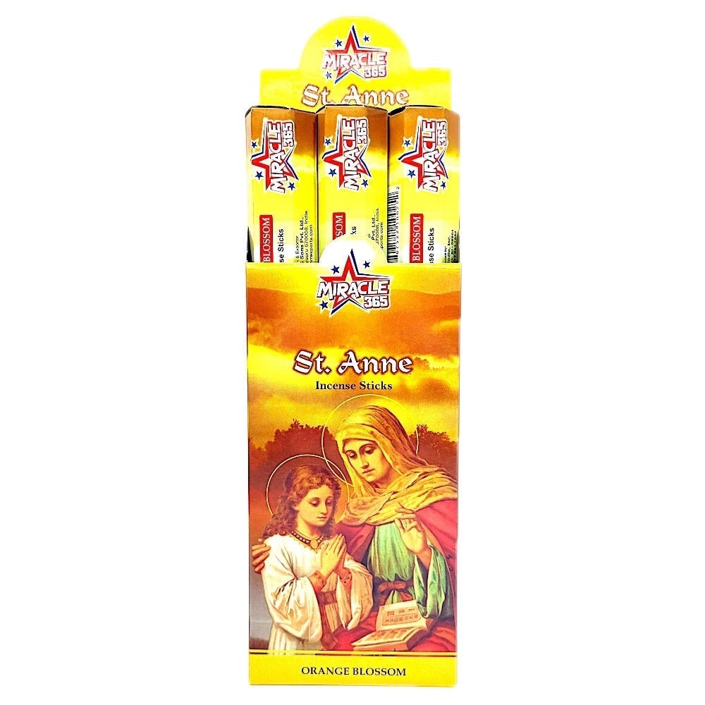 Miracle 365 St. Anne Incense (20 sticks * 6 tubes) 10 Packs