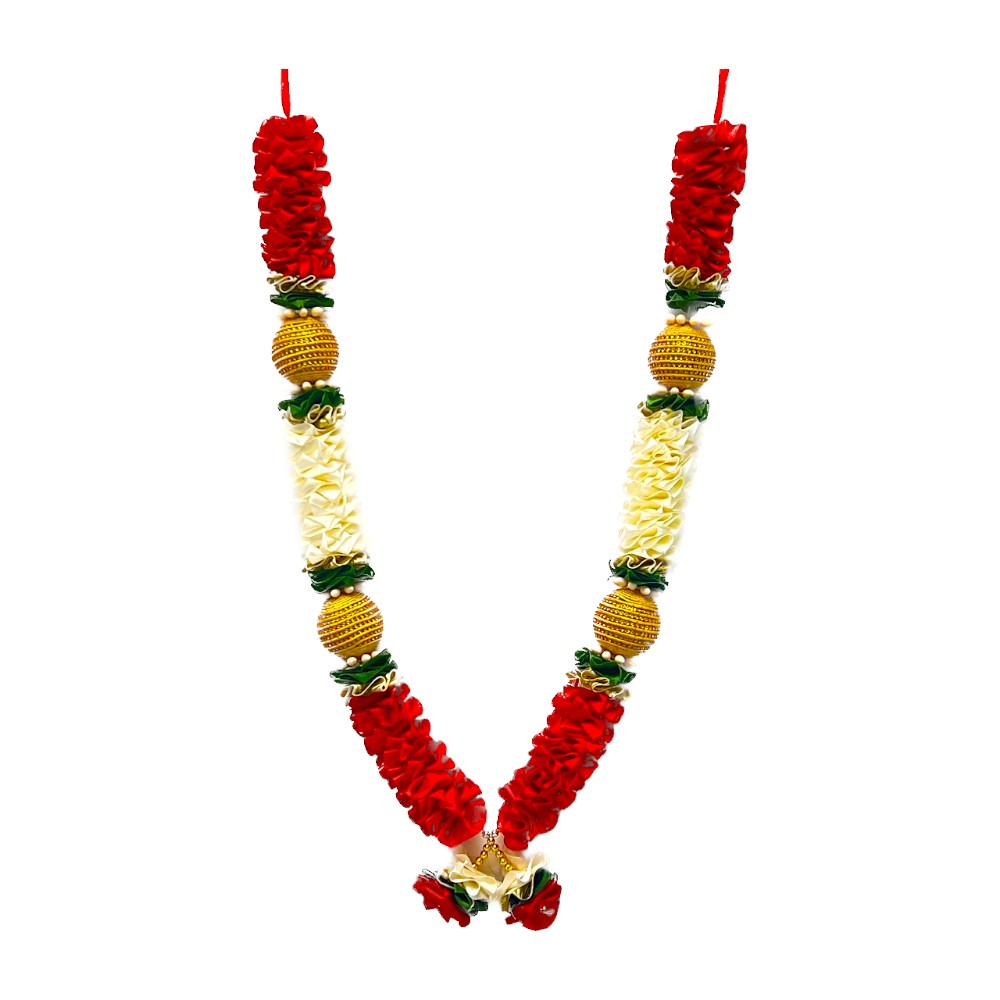 Garland 24 Inch Ruffles and Gold Disco Stops Yellow, Red,pink