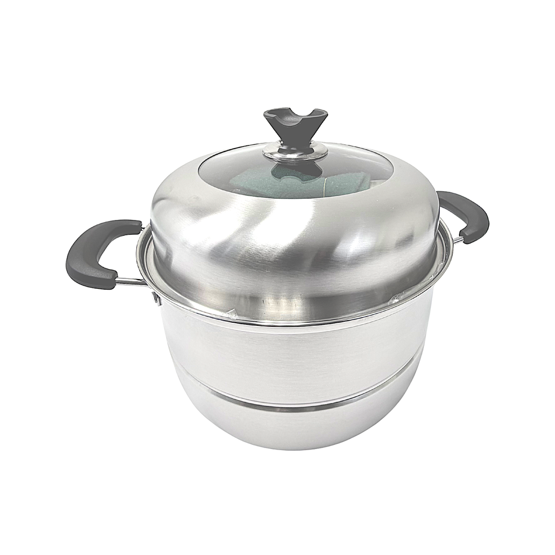 2 Tier Stainless Steel Steamer 28cm/11 Inch