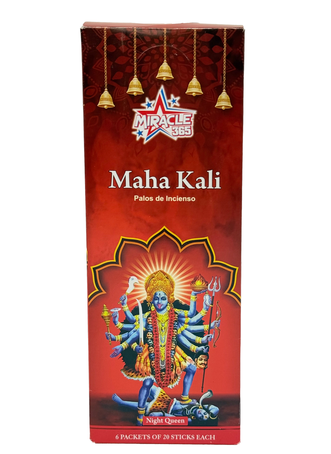 Maha Kali Incense Sticks (6 tubes of 20 sticks each) Fragrance Night Queen - view 2
