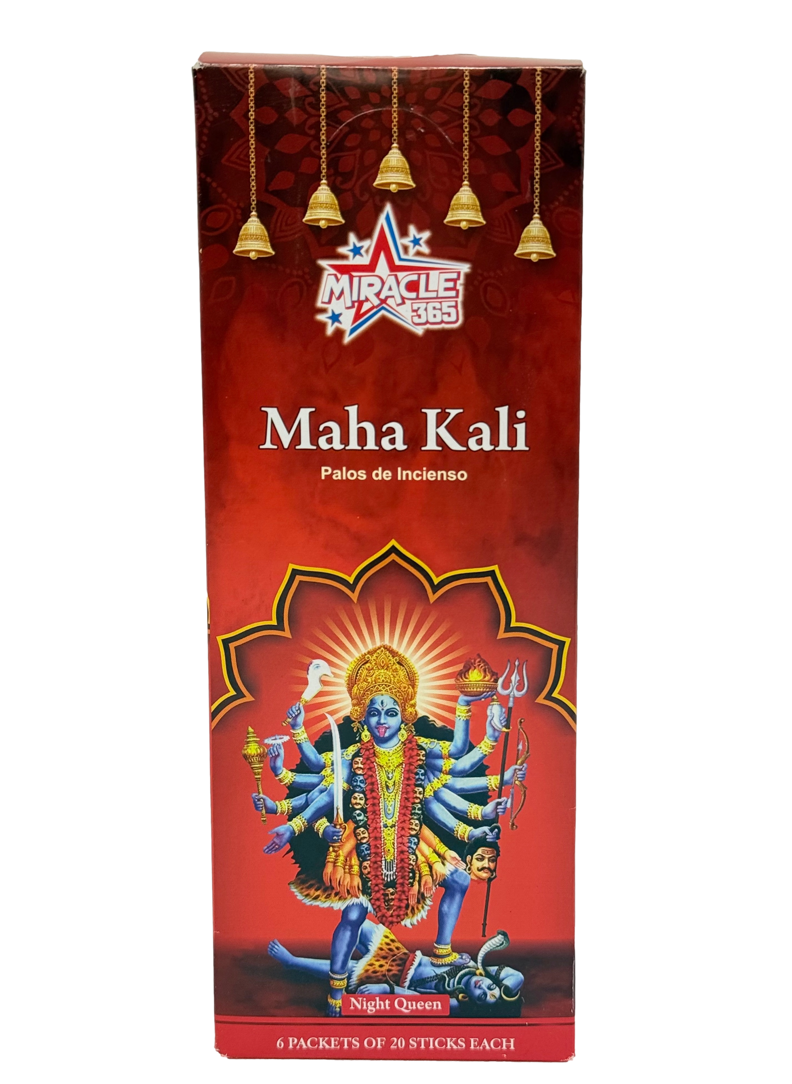 Maha Kali Incense Sticks (6 tubes of 20 sticks each) Fragrance Night Queen - view 2