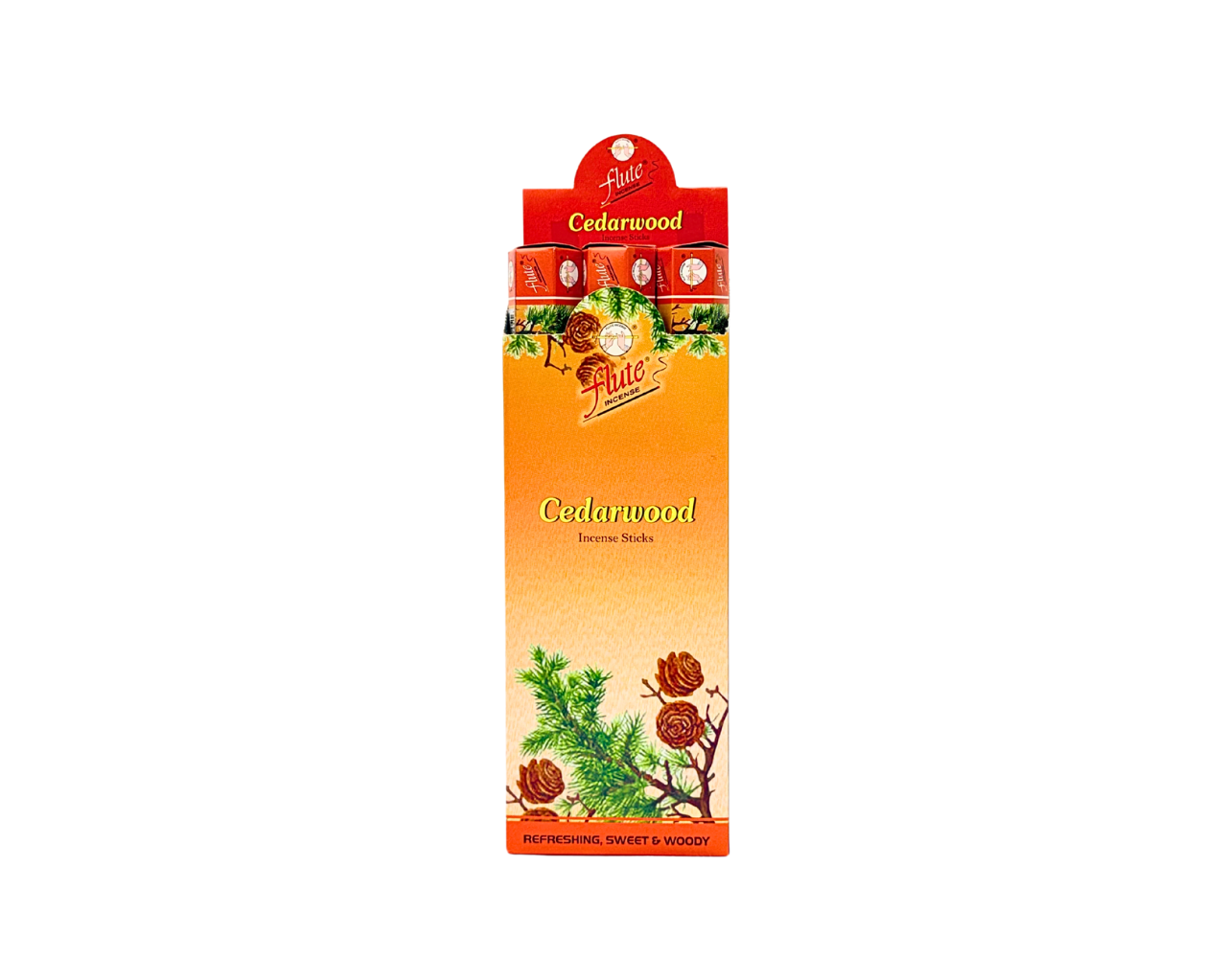 Flute Brand Cedarwood (6 tubes of 20 sticks each)