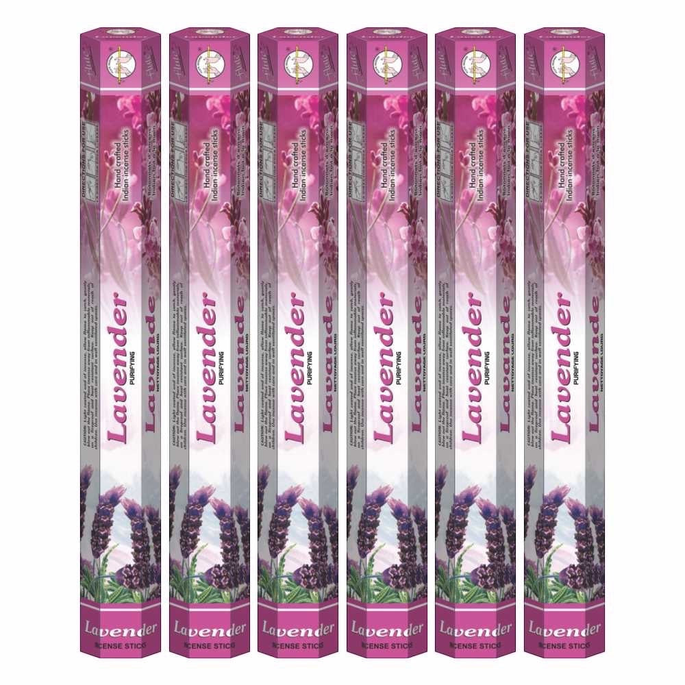 Flute Brand Lavender Incense Sticks (6 tubes of 20 sticks each)